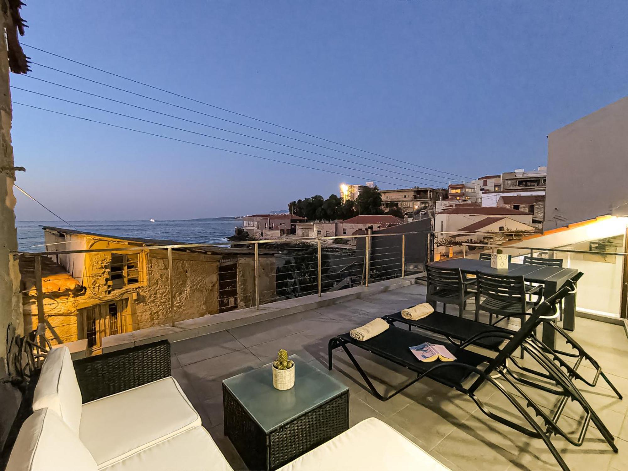 Charming Old Tannery House With Spacious Veranda And Stunning Sea View! 干尼亞 外观 照片