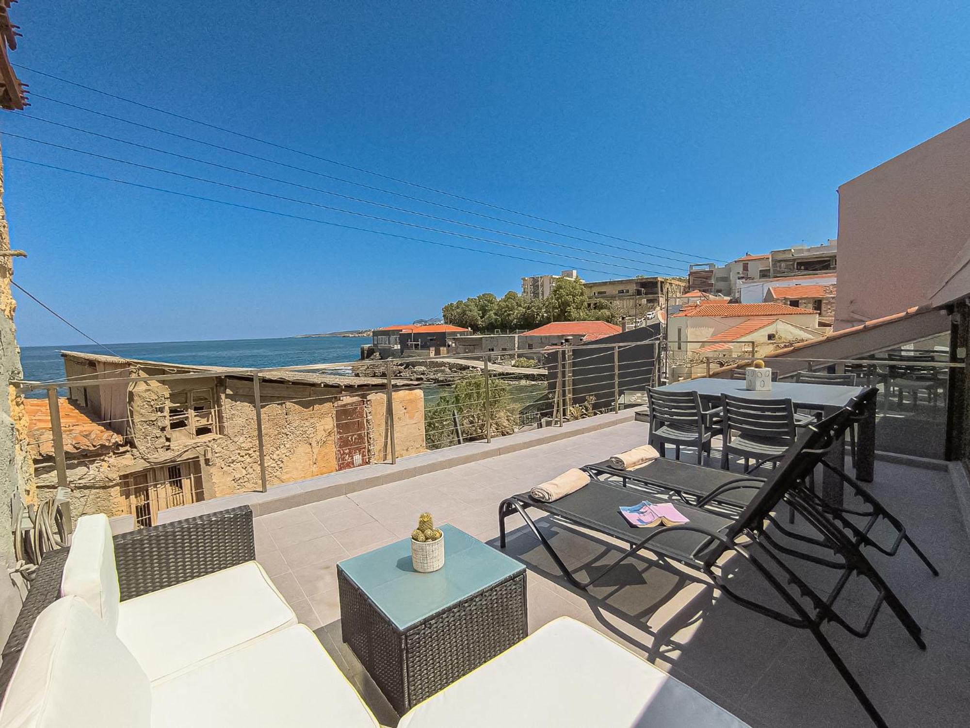 Charming Old Tannery House With Spacious Veranda And Stunning Sea View! 干尼亞 外观 照片