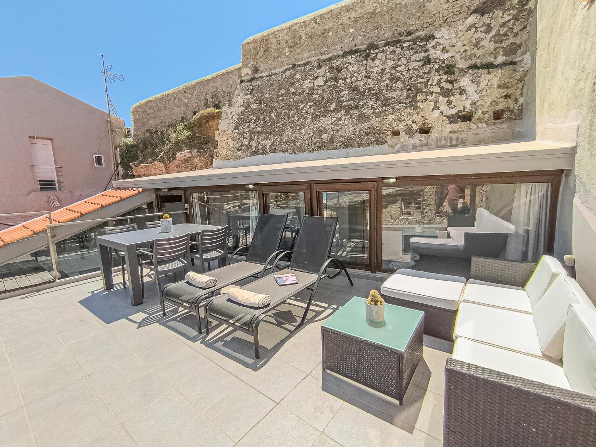 Charming Old Tannery House With Spacious Veranda And Stunning Sea View! 干尼亞 外观 照片